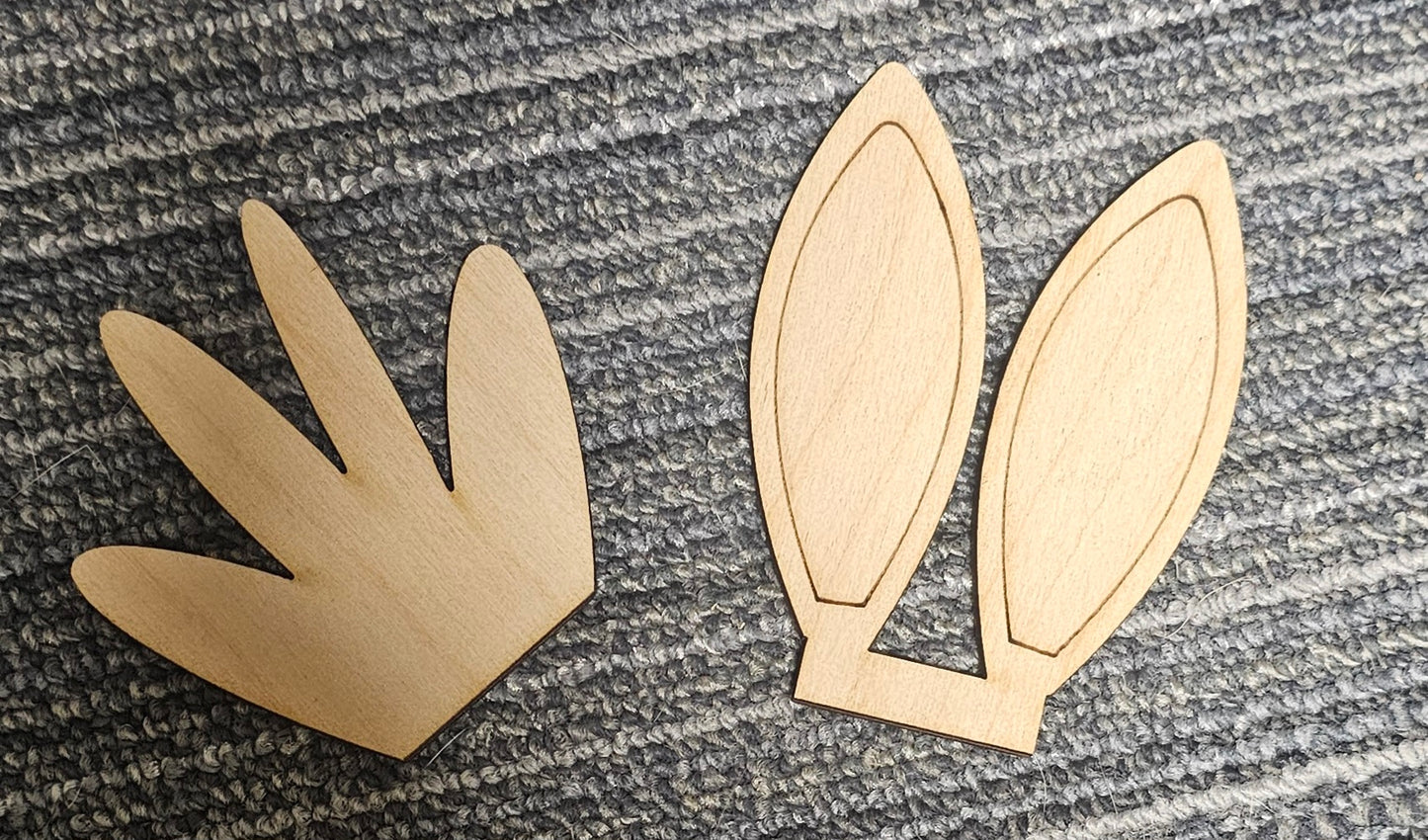 Carrot bunny cutouts