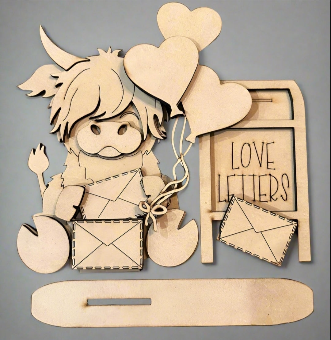 12x10 Valentines highland cow
