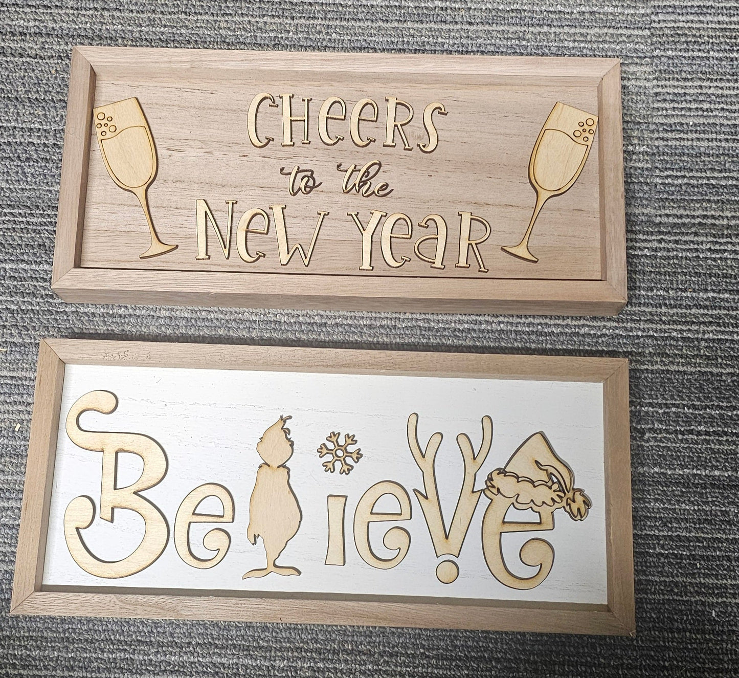 Believe grinch/cheers - Custard cuts