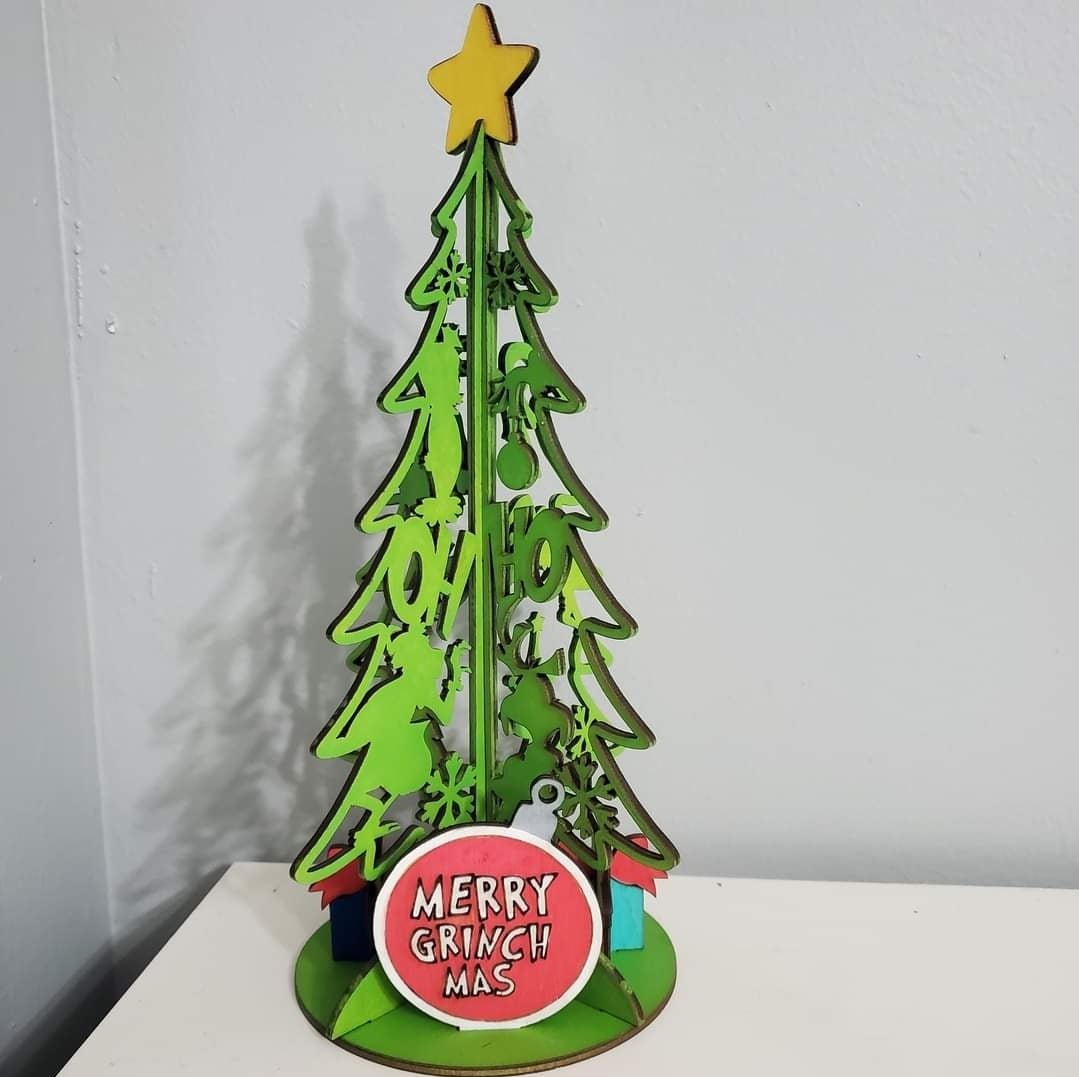DIY green man tree - Custard cuts