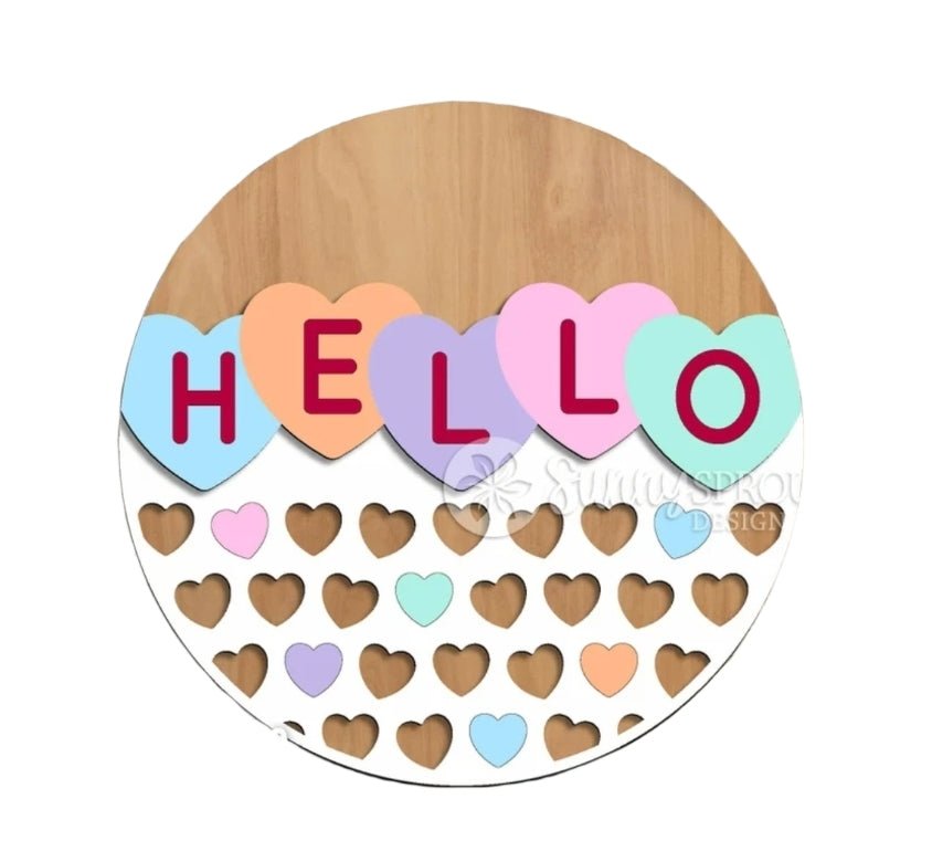 Hello heart round - Custard cuts