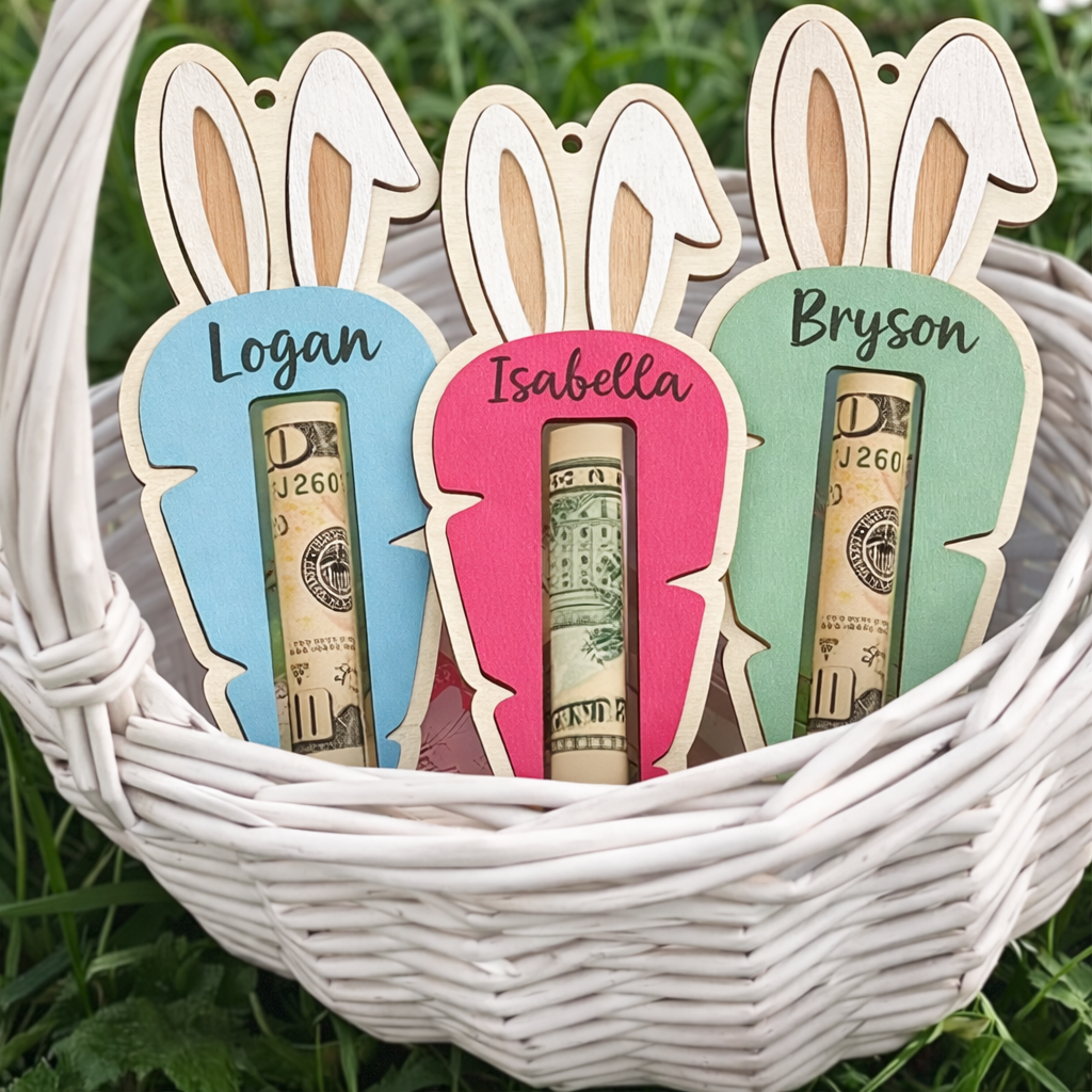 Easter carrot money holder