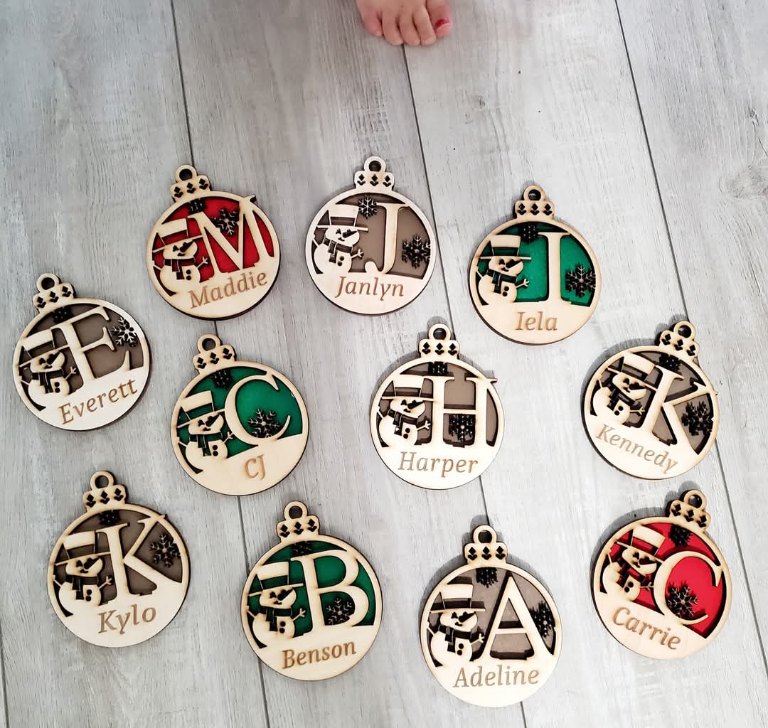 Custom snowman ornament