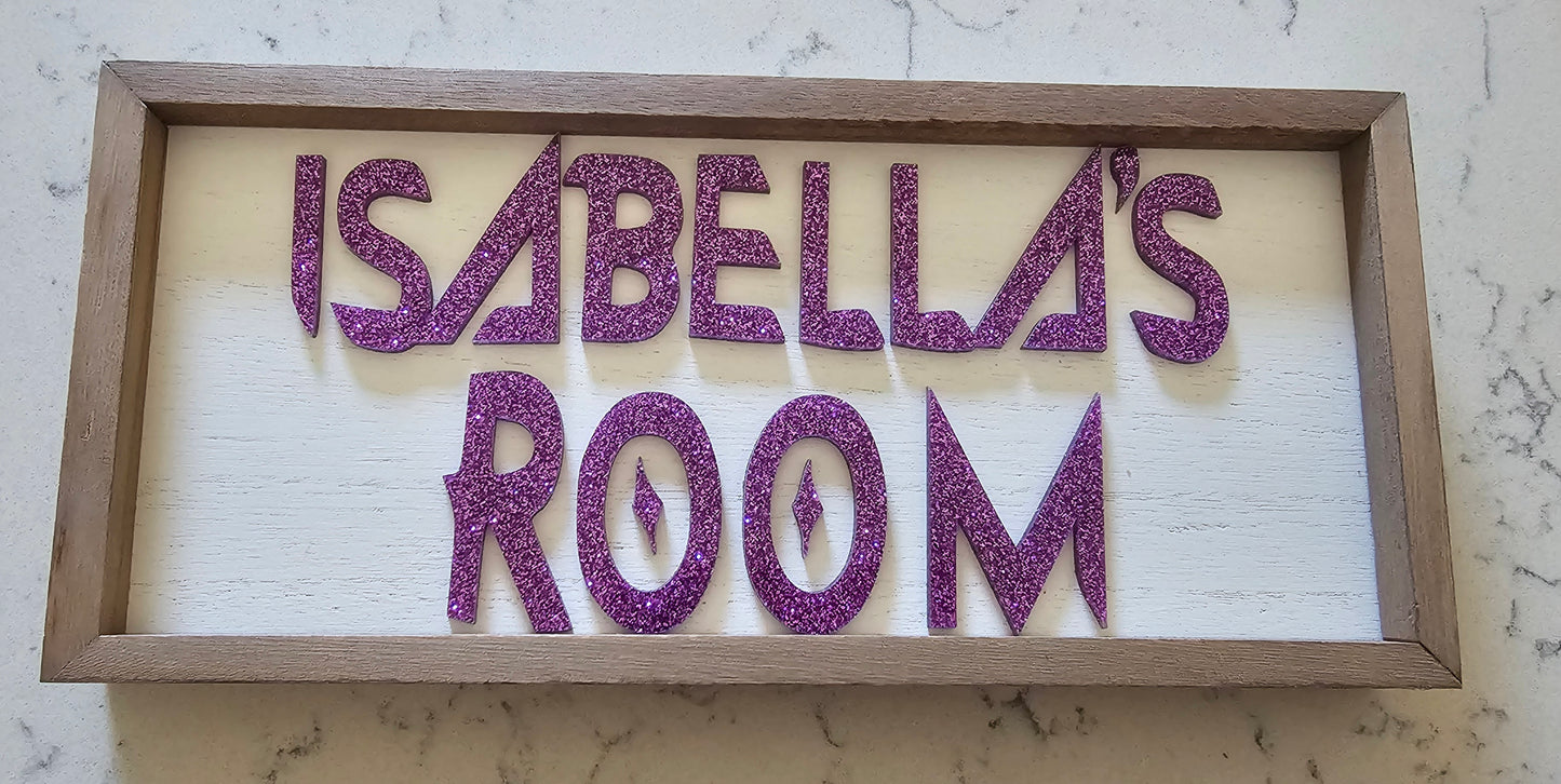Kpop font room sign