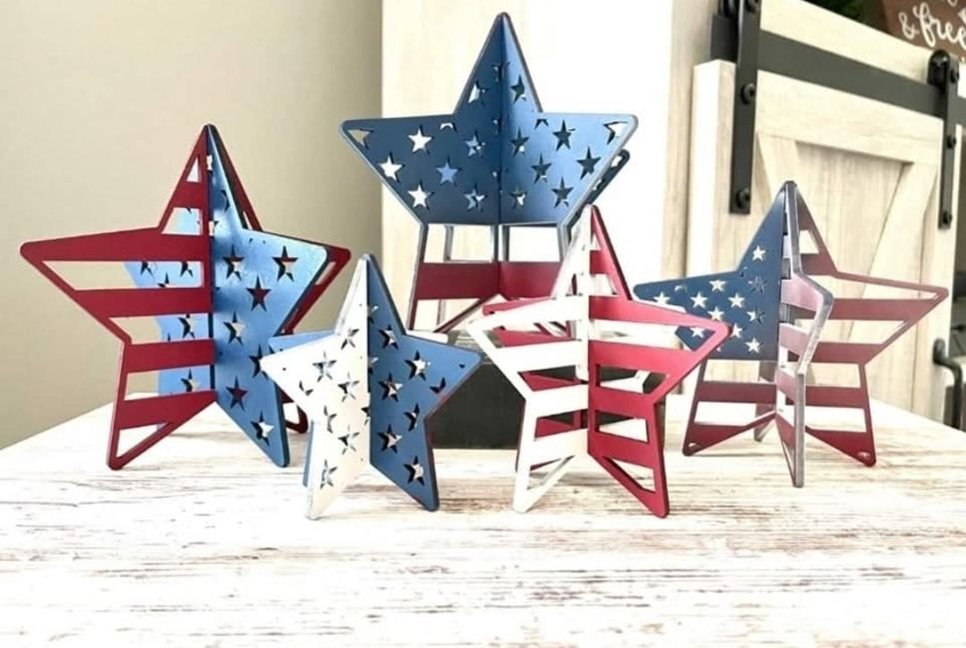 3D stars. ( set of 5)