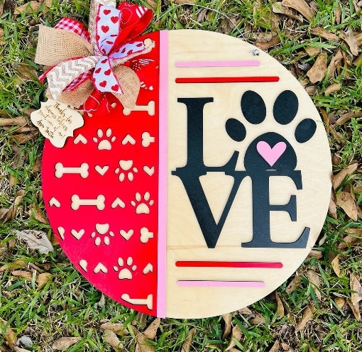 Love dog round
