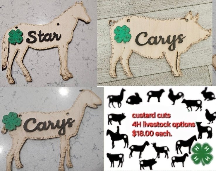 4h livestock signs - Custard cuts 