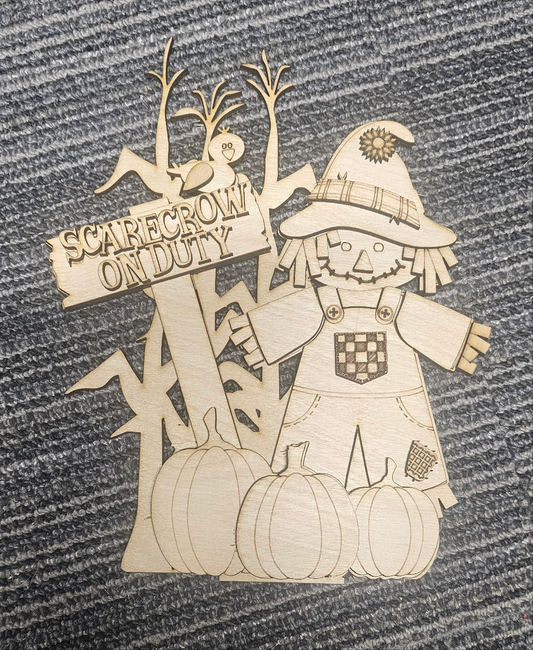 Scarecrow on duty