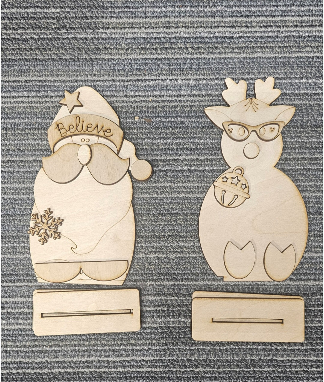 Weekly cut out reindeer and santa