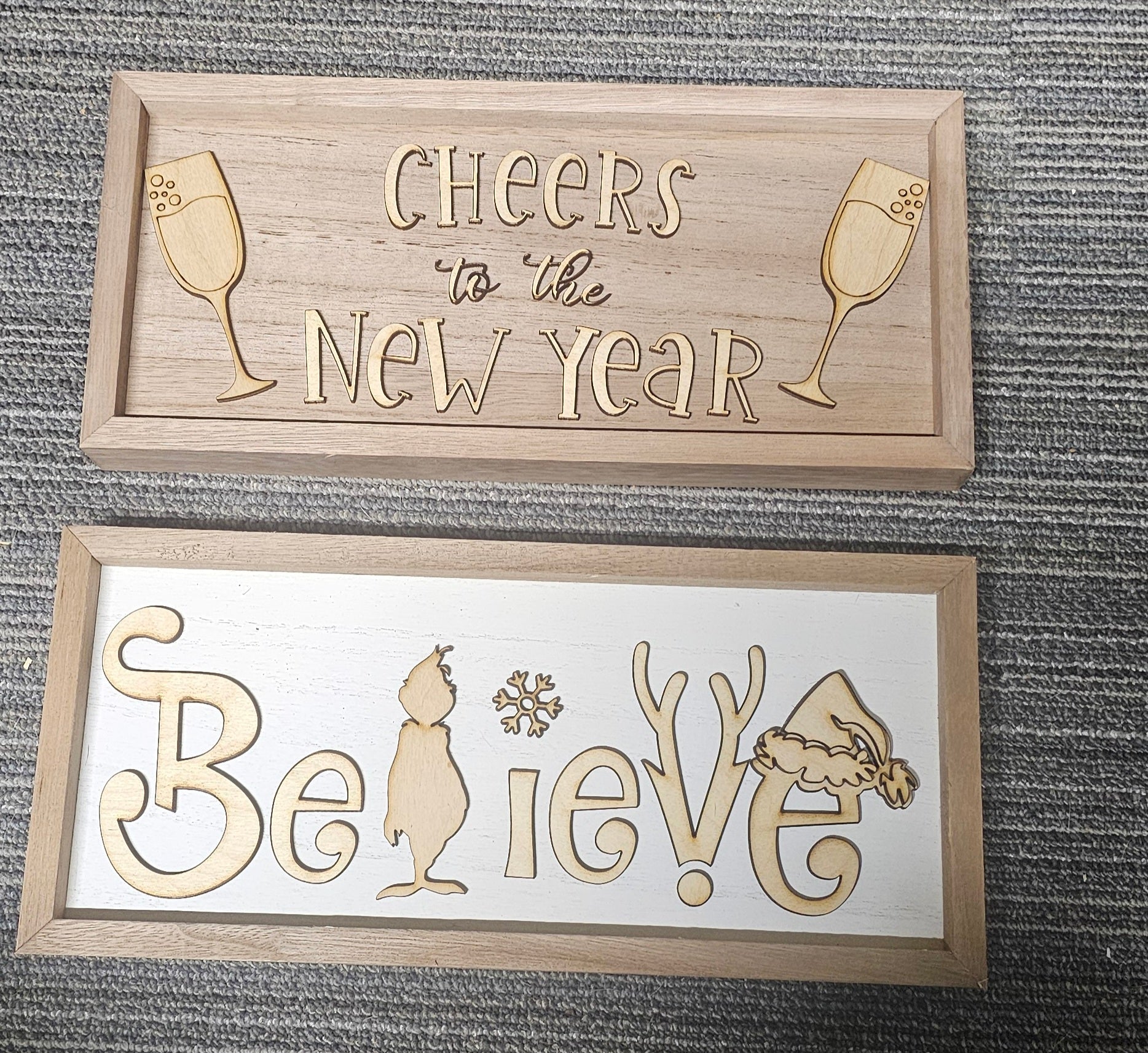 Believe grinch/cheers - Custard cuts