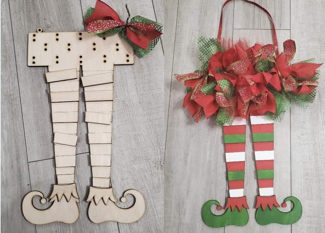 Elf DIY door hanger - Custard cuts