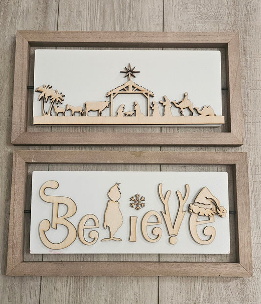 Flip sign nativity and grinch sign - Custard cuts