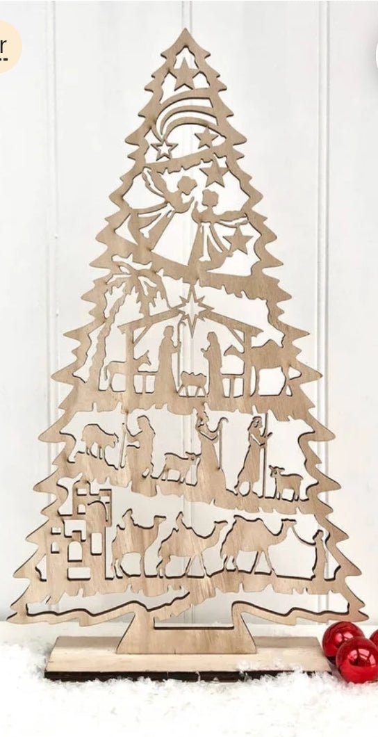 Nativity tree - Custard cuts