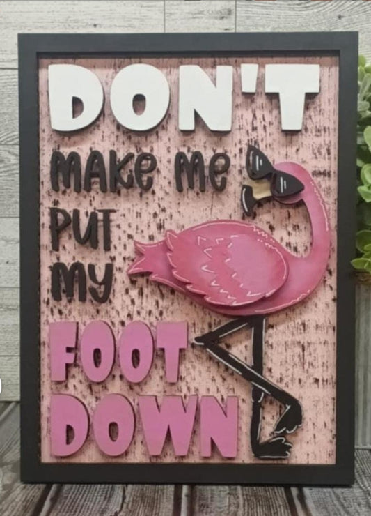 Weekly flamingo cut out