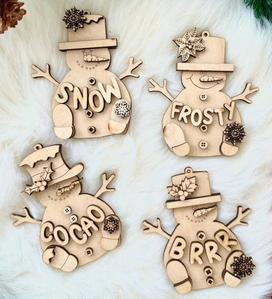Diy snowman ornaments
