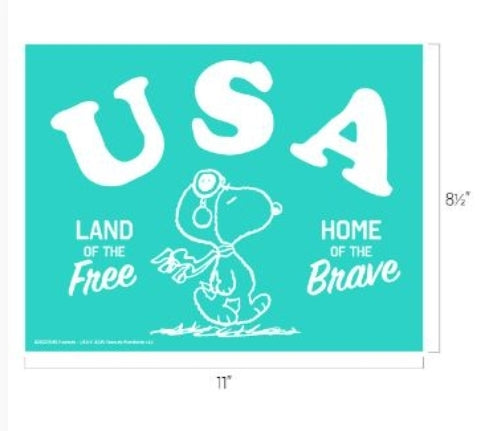 USA and snoopy wood only