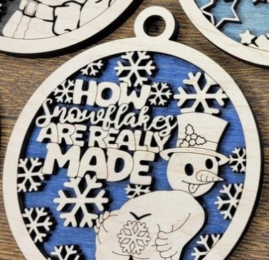 Snowflakes made - Custard cuts