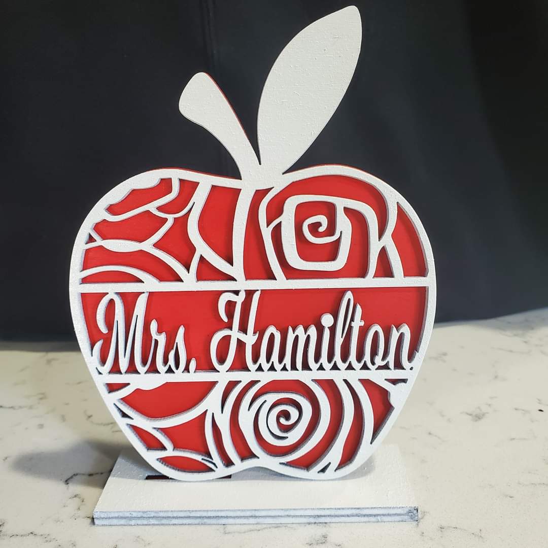 Teacher apple gift - Custard cuts